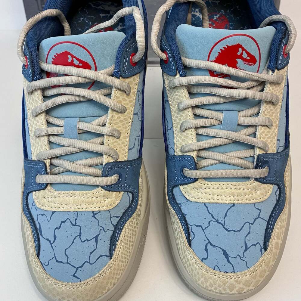 PUMA x Jurassic World Rebound Retro Sneakers Seafoam-Navy-Creamy Vanilla - Picture 3 of 12